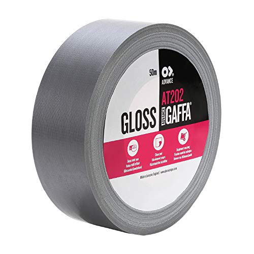 Advance Gaffa® AT0202 Series AT202 Gloss Cloth Tape , Grå, 50mm x 50m, Enkelt Rulle